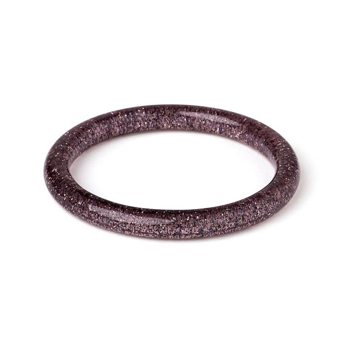 New Narrow Gunmetal Glitter Bangle By Splendette