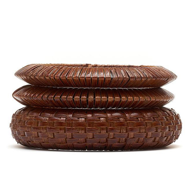 New Medium Woven Bamboo Bangle Set By Splendette