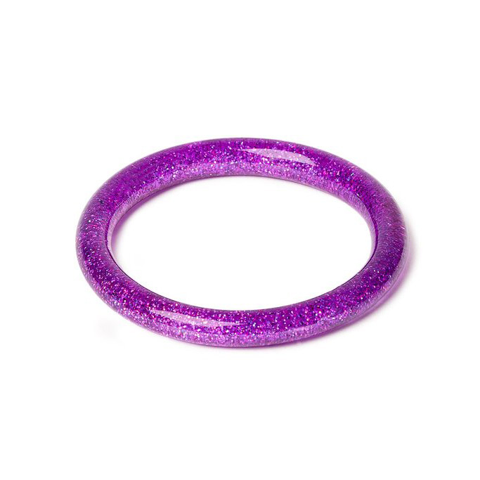 New Narrow Purple Glitter Bangle By Splendette