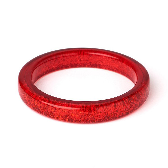New Red Glitter Bangle By Splendette