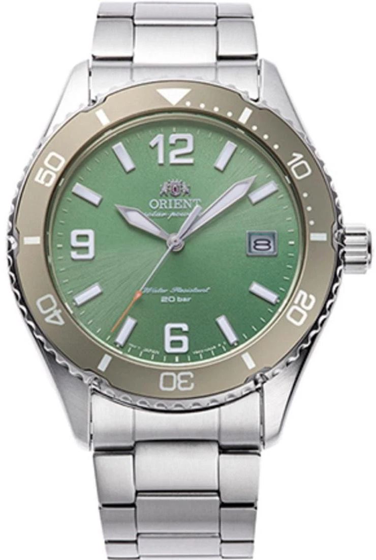 Orient RA-WJ0001E10B Men's Solar Power Sports Stainless Steel Watch RA-WJ0001E