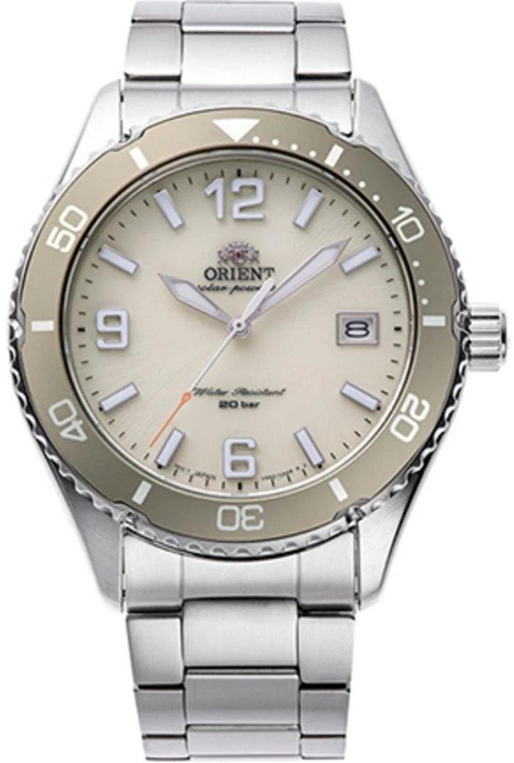 Orient RA-WJ0003S10B Men's Solar Power Sports Stainless Steel Watch RA-WJ0003S