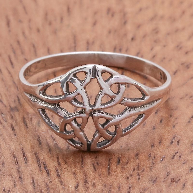 Unique Sterling Silver Band Ring, "Always Together"