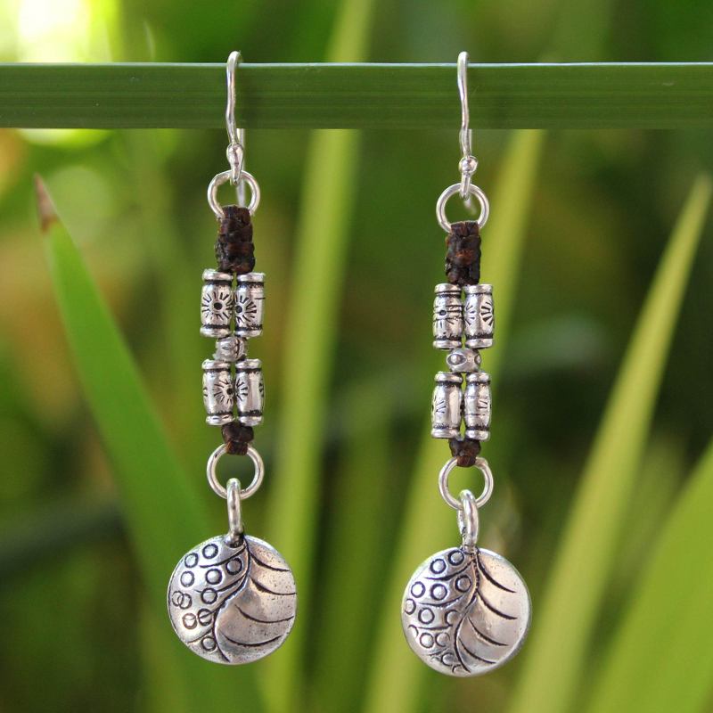 Hill Tribe Silver Dangle Earrings from Thailand, "Hill Tribe Stories"