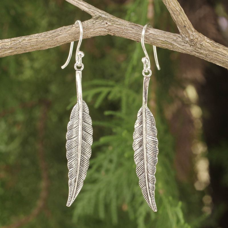 Unique Sterling Silver Dangle Earrings, "Fly Free"