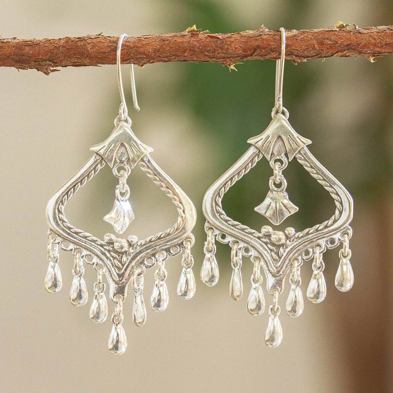 Vintage Style Sterling Silver Chandelier Earrings, "Old World Charm"