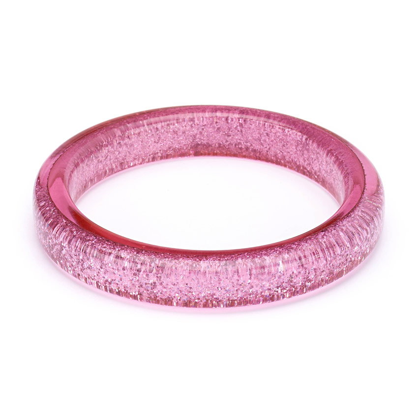 New Pale Pink Glitter Bangle By Splendette
