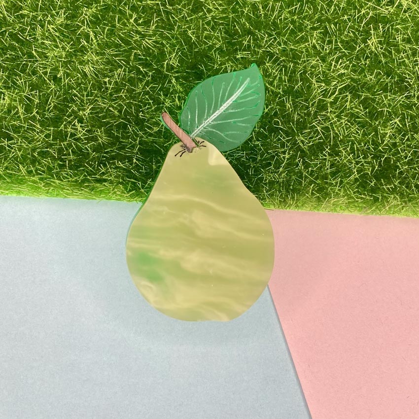Perfect Pear Brooch By Kimchi And Coconut