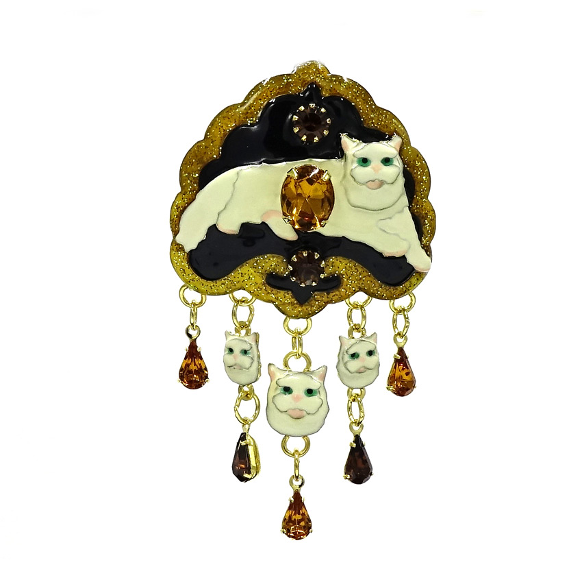 Persian Cat Pin Pendant By Lunch At The Ritz LATR