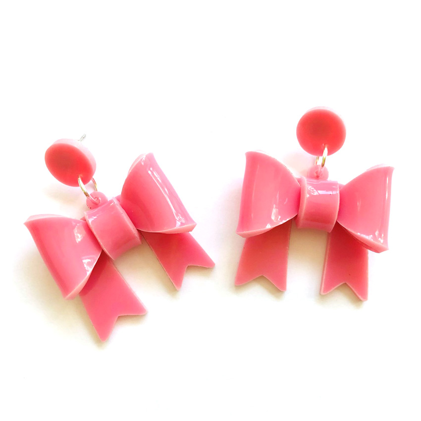 Pink Bow Dangles By Coup de Colere