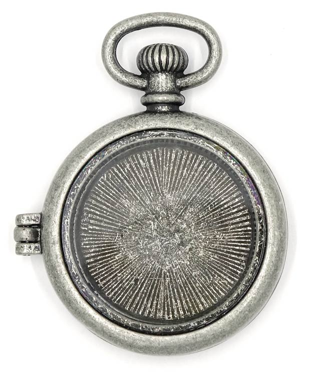 Large Pocket Watch Glass Compartment Pendant