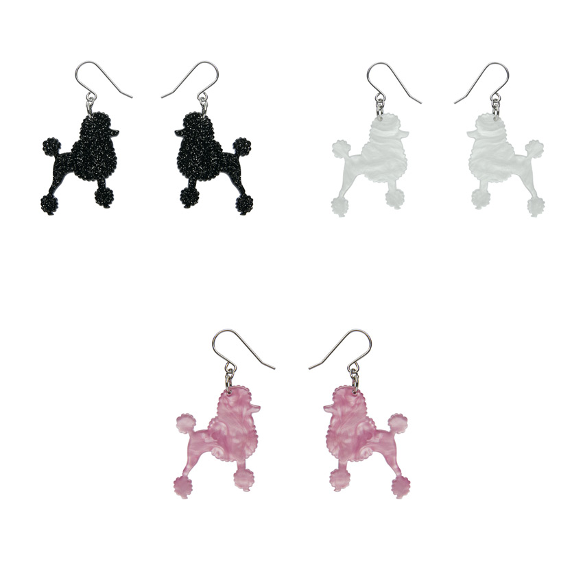 Poodle Drop Hook Earrings By Erstwilder - Pick Your Color!