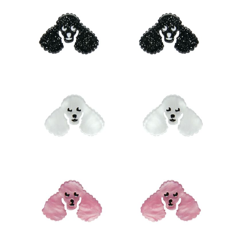Poodle Face Stud Earrings By Erstwilder - Pick Your Color!