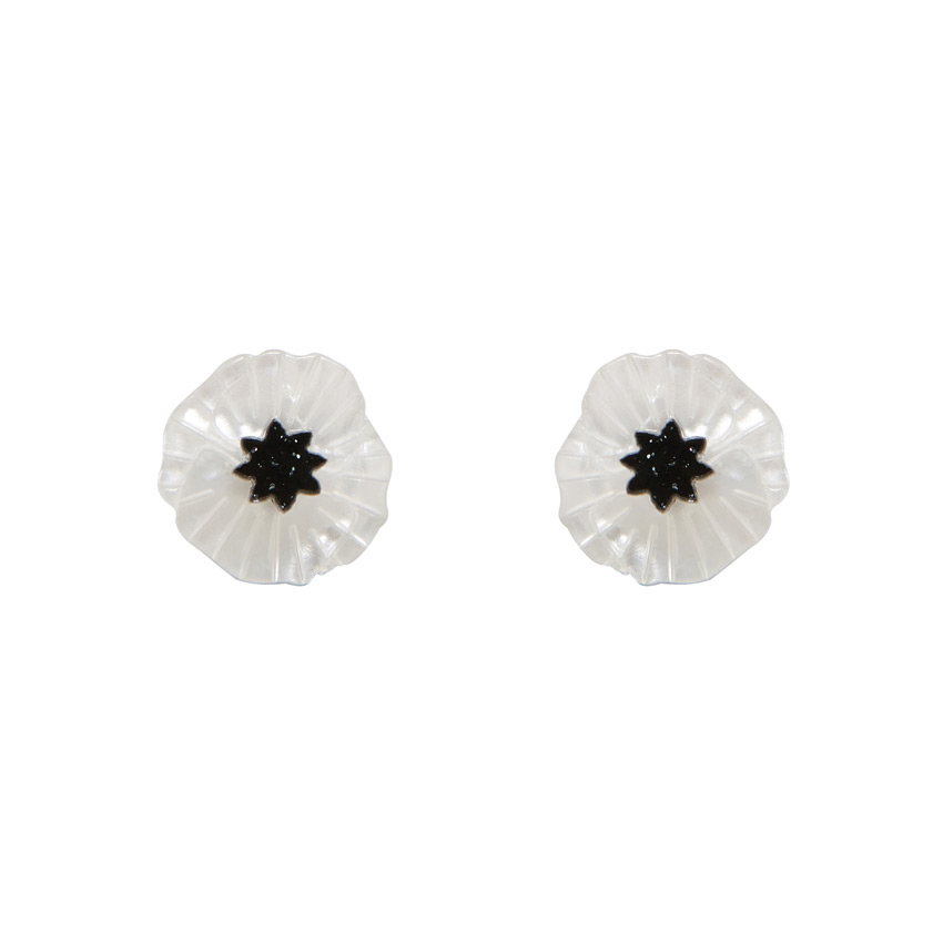 Poppy Field Earrings White By Erstwilder - Last One!