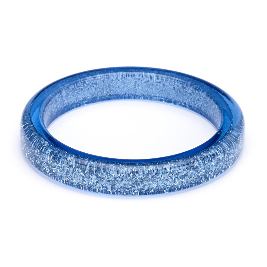 New Powder Blue Glitter Bangle By Splendette