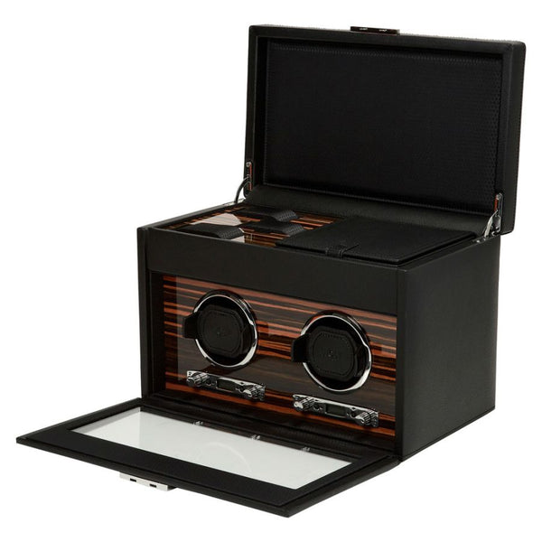 Roadster Double Watch Winder With Storage