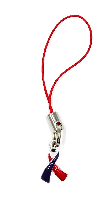 Red And Blue Awareness Ribbon Accessory Charm