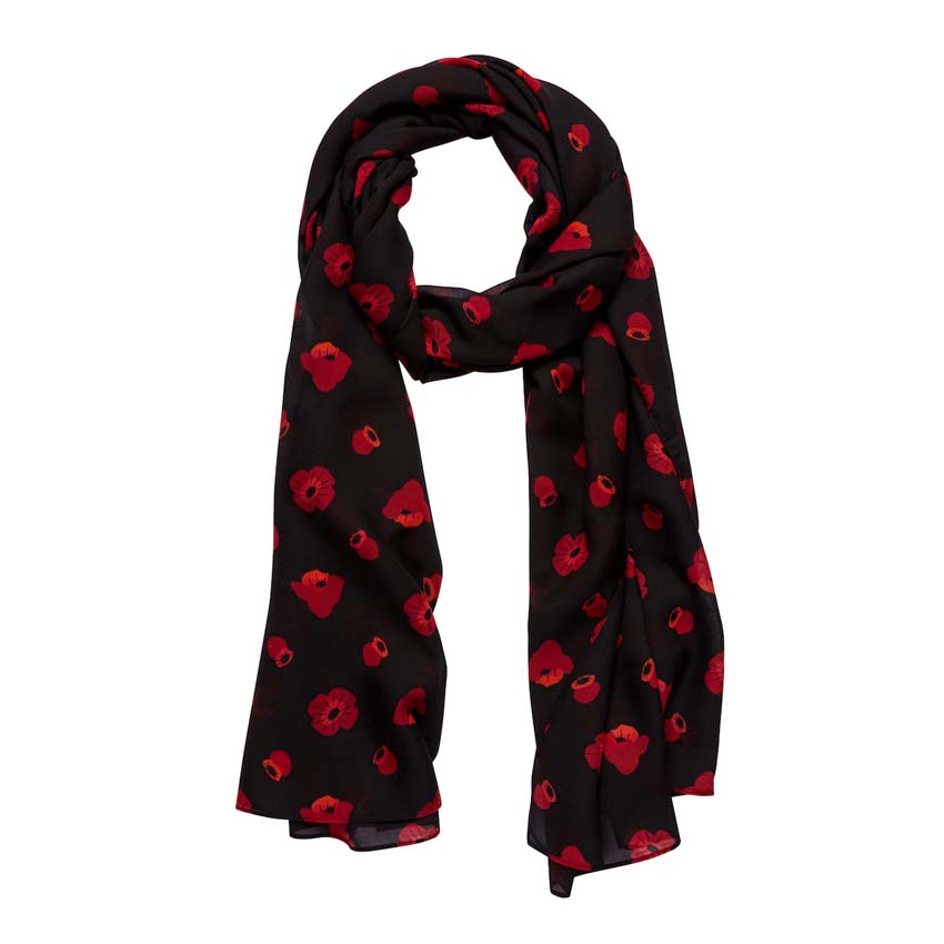 Remembrance Poppy Neck Scarf By Erstwilder