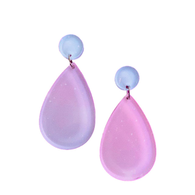 Remy Pink Pattern Earrings By Wintersheart