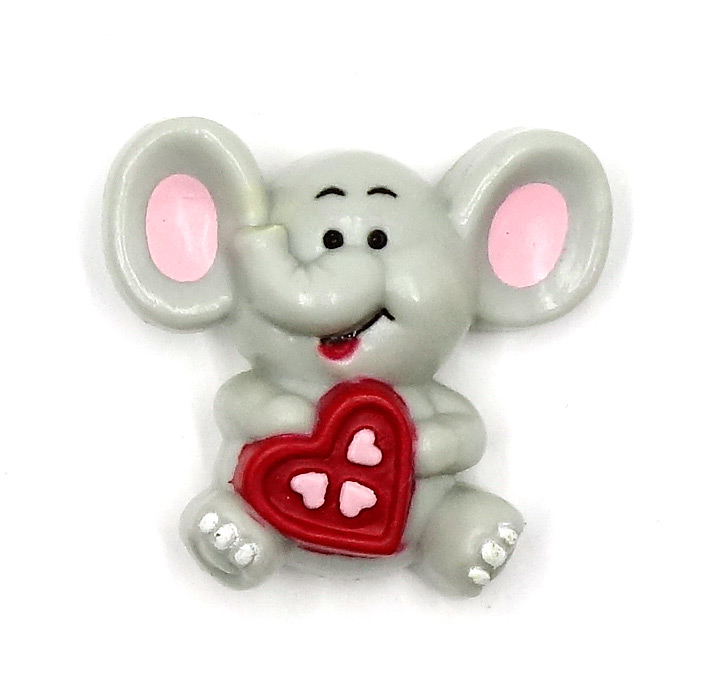 Vintage Elephant With A Heart Pin By Russ