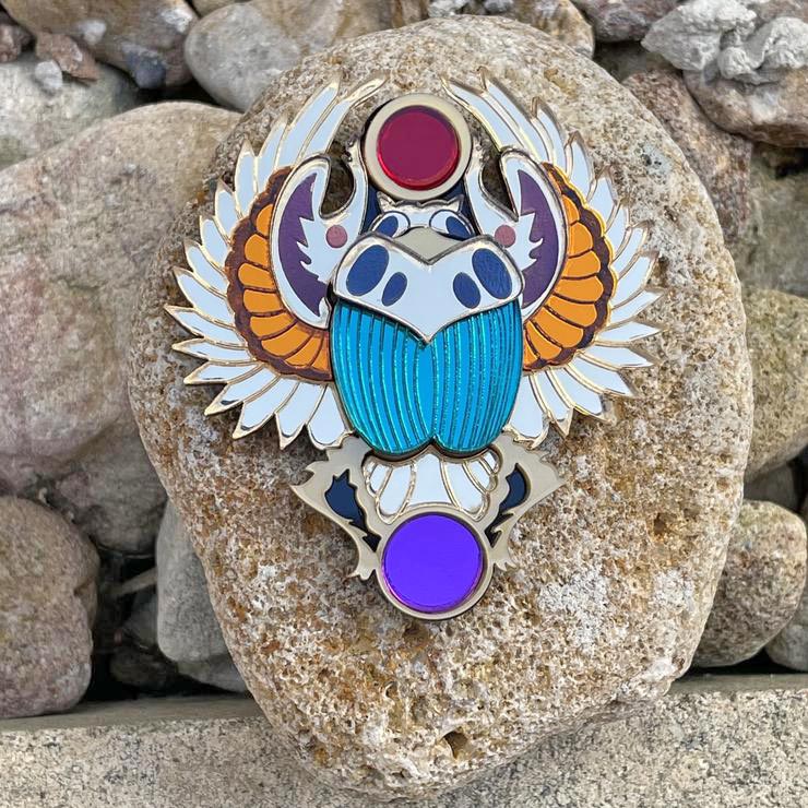Scarab Beetle Brooch By Wintersheart