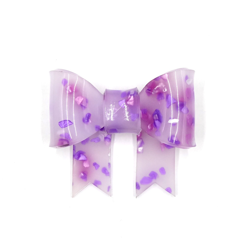 Purple Petal Small Bow Brooch By Coup de Colere