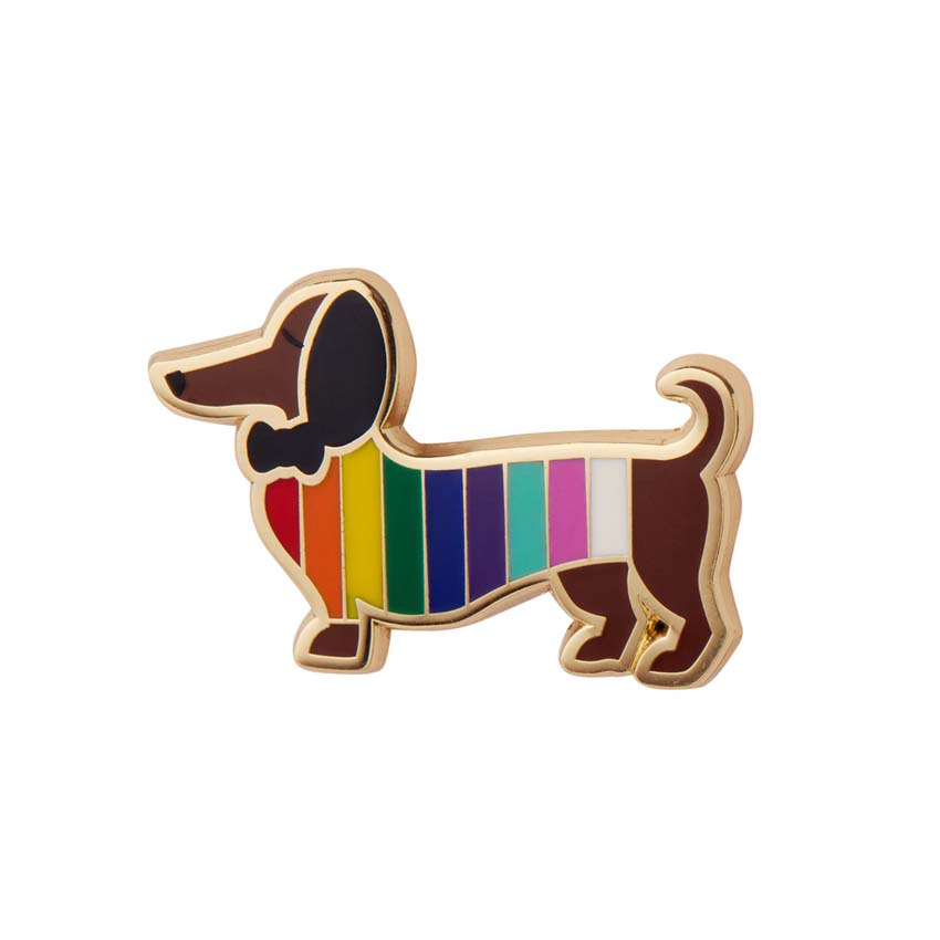Spiffy the Supportive Dog Enamel Pin By Erstwilder