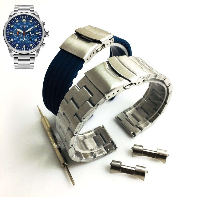 Steel & Silicone Replacement Watch Band B620-A143C02 Citizen Avion CA4211-72L
