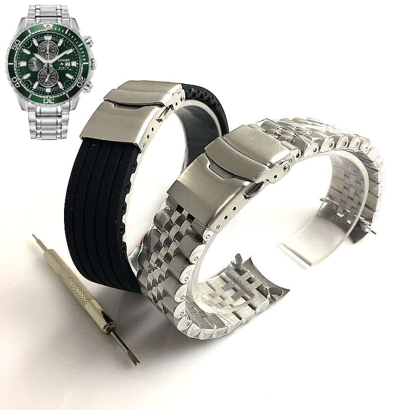 Steel & Silicone Replacement Watch Band Citizen Promaster A19NK-01 CA0820-50X