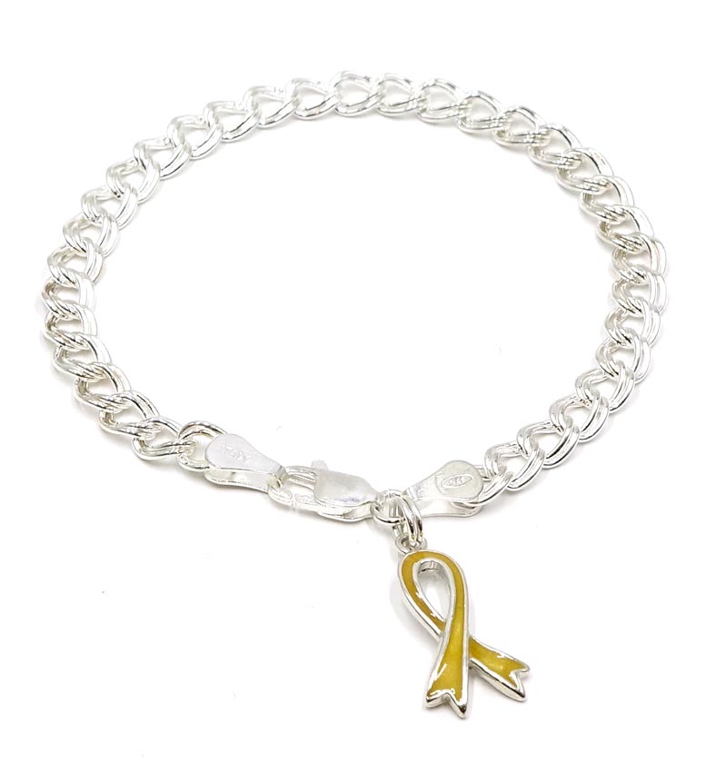 Sterling Silver Amber Ribbon Bracelet