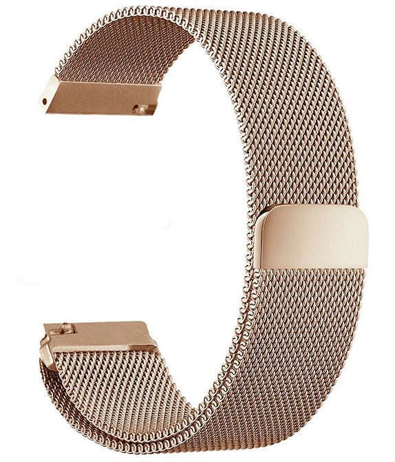 STUHRLING Compatible Rose Gold Magnetic Clasp Steel Metal Mesh Milanese Bracelet Watch Band Strap #5044