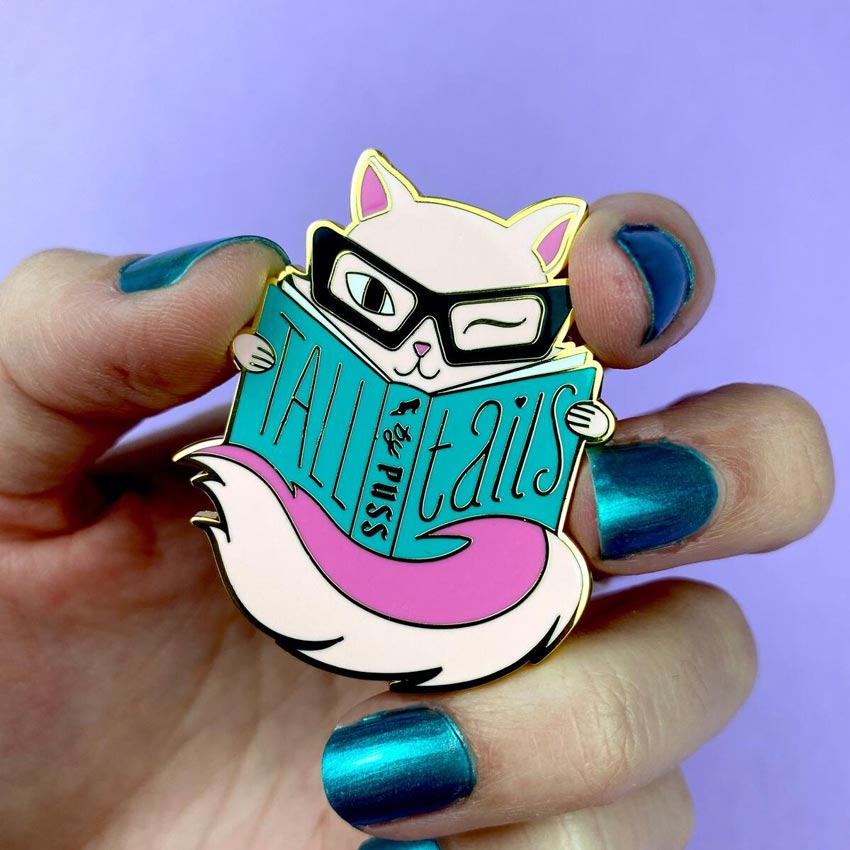 Tall Tails Pink Enamel Pin By Erstwilder X Liz Harry