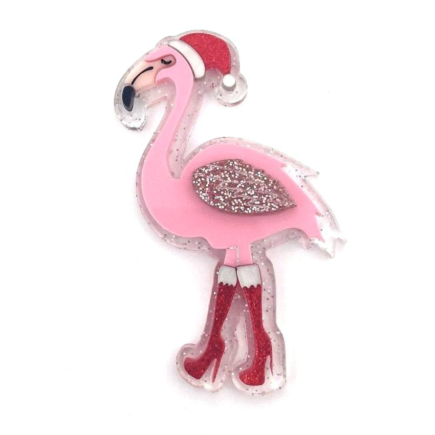 Tam The Pink Flamingo Brooch By Wintersheart
