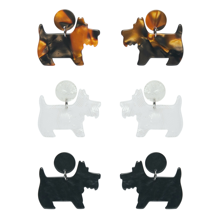 Terrier Drop Post Earrings By Erstwilder - Pick Your Color!