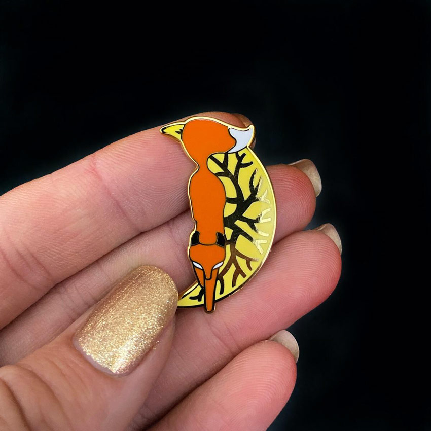 The Prowling Fox Enamel Pin By Erstwilder - Second Owner