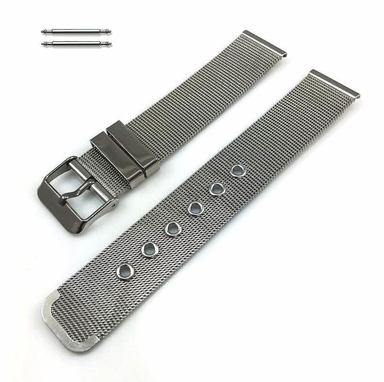 Timex Compatible Stainless Steel Thin Mesh Replacement Watch Band Strap #5106