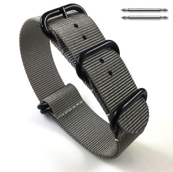 Tissot Compatible 5 Ring Ballistic Army Military Grey Nylon Replacement Watch Band Strap PVD #3012