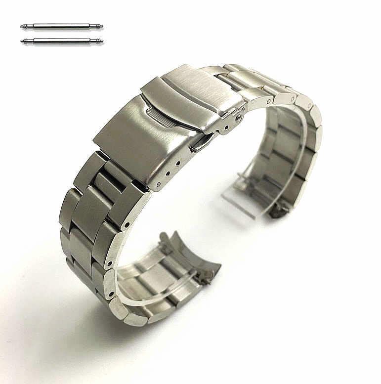 Tissot Compatible Metal Steel Oyster Style Replacement Curved End Watch Band #7015