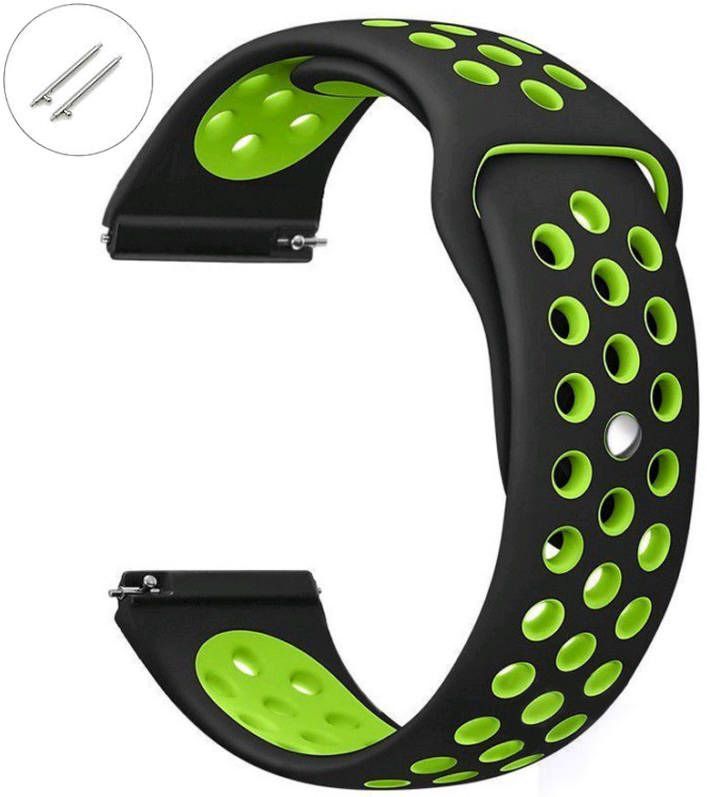 Tommy Hilfiger Compatible Black & Green Sport Silicone Replacement Watch Band Strap Quick Release Pins #4073
