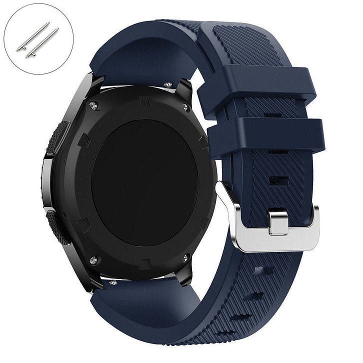 Tommy Hilfiger Compatible Dark Blue Navy Rubber Silicone Watch Band Strap Quick Release Pins #4043