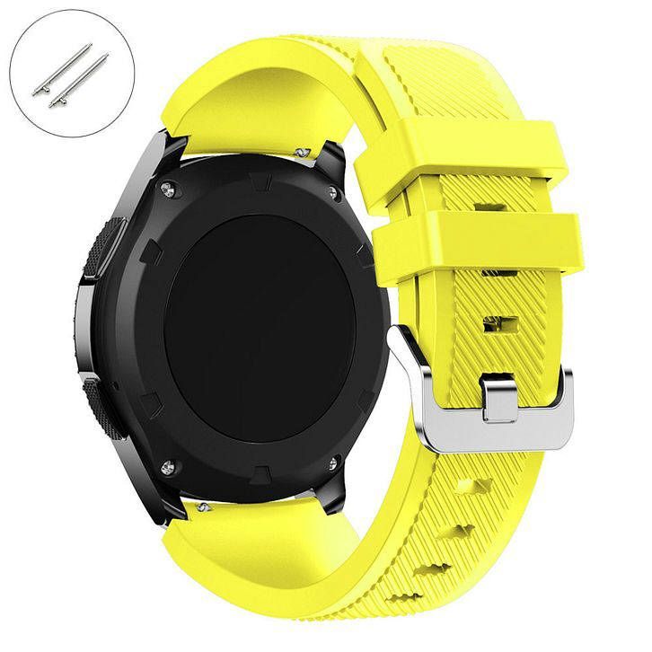 Tommy Hilfiger Compatible Yellow Rubber Silicone Replacement Watch Band Strap Quick Release Pins #5055