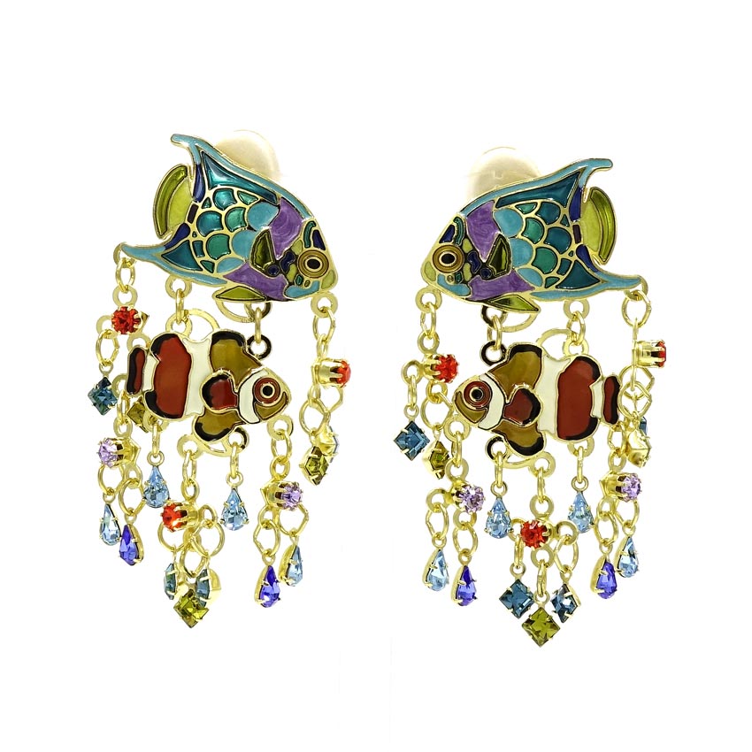 Tropical Reef Fish Earrings By Lunch At The Ritz LATR
