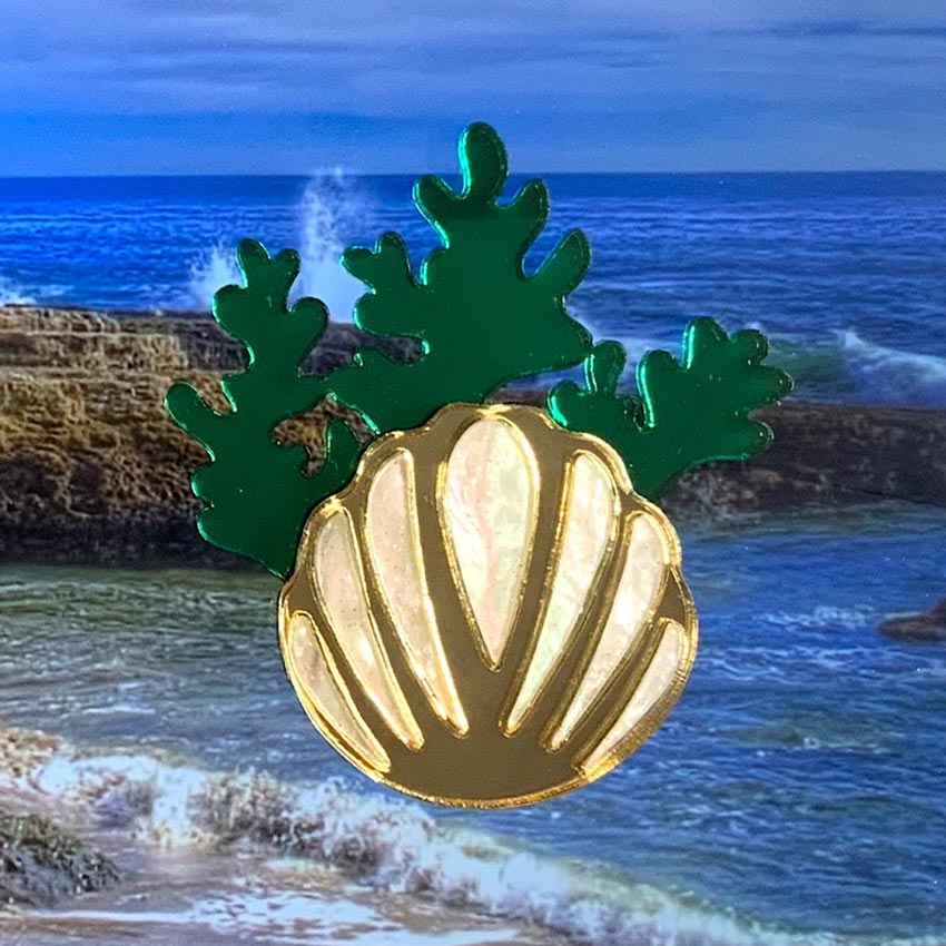 Sea Shell Brooch By Tantalising Treasures