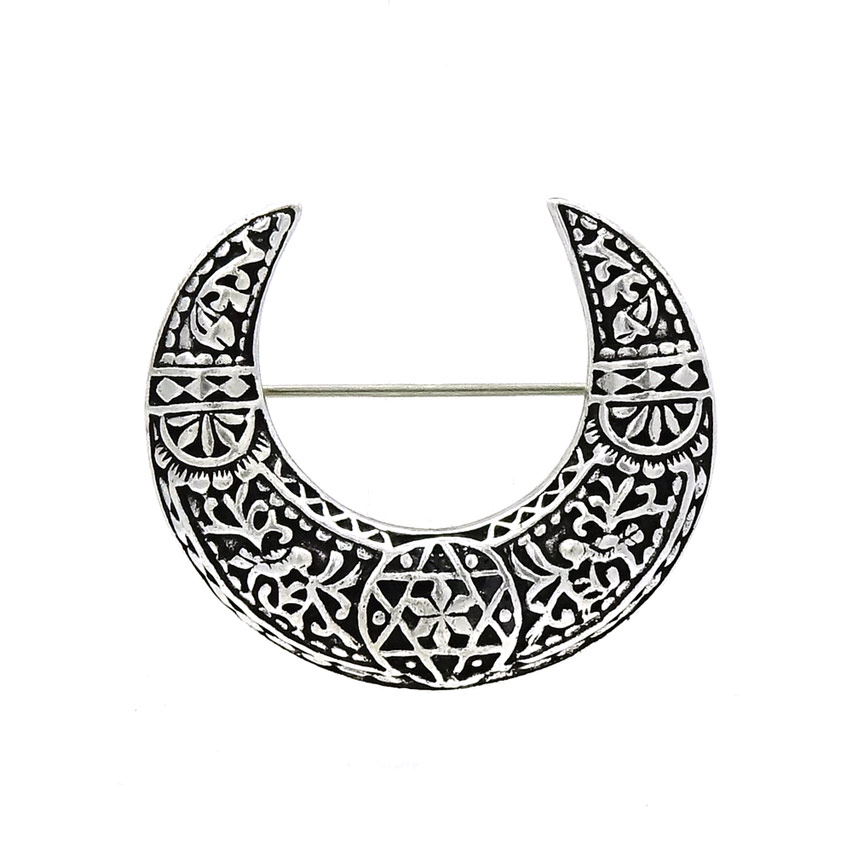 Tunisian Crescent Moon Brooch By Museum Reproductions