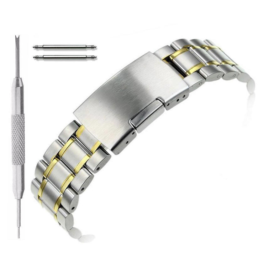 Two Tone Stainless Steel Watch Band #5019-24