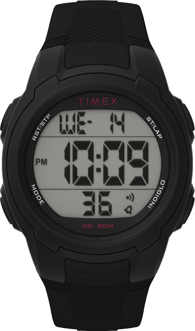 Unisex Sport T100 Digital Watch 40mm Black Resin Strap Watch TW5M58400