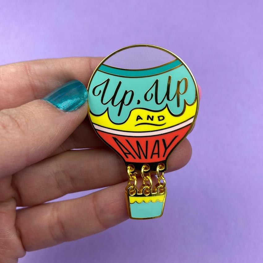 Up Up And Away Enamel Pin By Erstwilder X Liz Harry