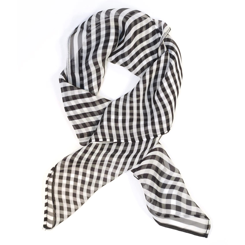 Black And White Stripe Scarf By Unique Vintage