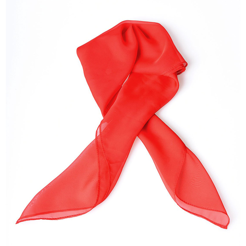 Red Chiffon Hair Scarf By Unique Vintage