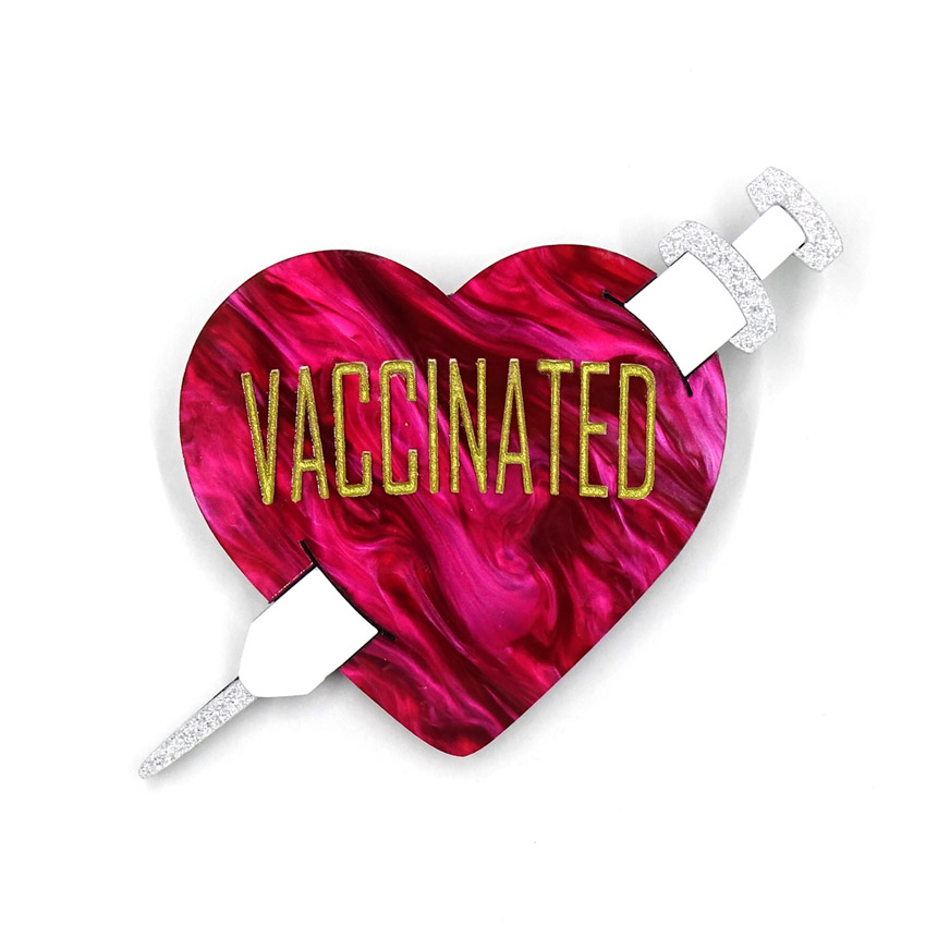 Vaccinated Heart Brooch By Coup de Colere